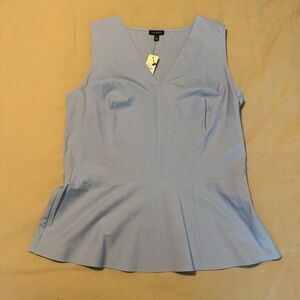 NWT Talbots Blue Sleeveless Peplum Tank Top 6